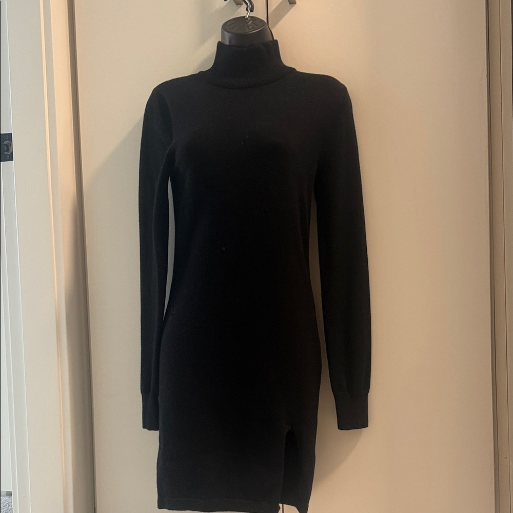 Elegant Black Turtleneck Dress